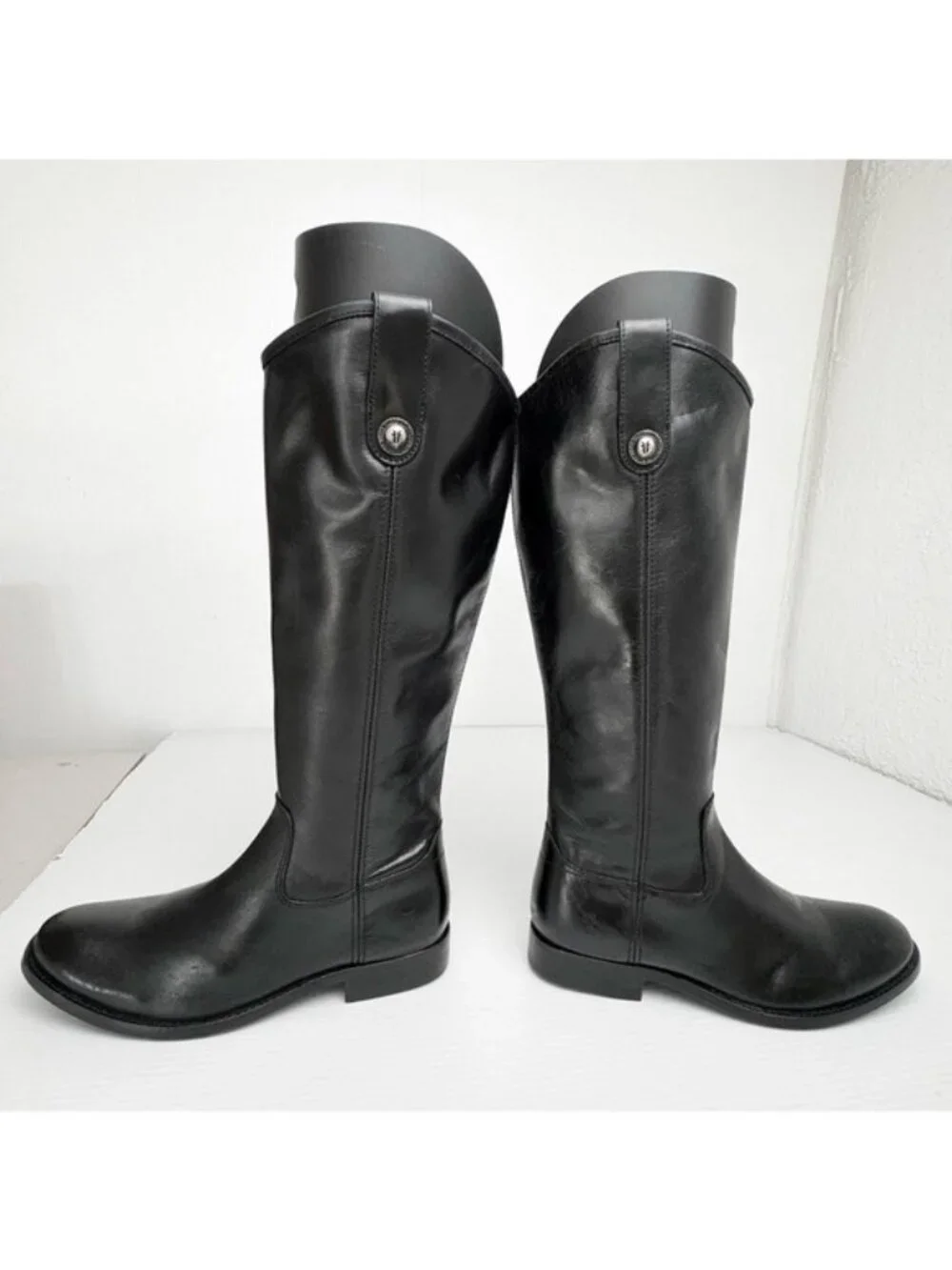 Frye Melissa Inside Zip Boot Tall Leather Riding Shoe Black Womens Size 6